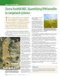 Cover page: Sierra Foothill REC: Quantifying IPM benefits in rangeland systems