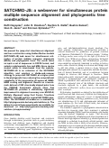 Cover page: SATCHMO-JS: a webserver for simultaneous protein multiple sequence alignment and phylogenetic tree construction