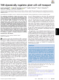 Cover page: TOR dynamically regulates plant cell–cell transport