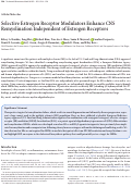 Cover page: Selective Estrogen Receptor Modulators Enhance CNS Remyelination Independent of Estrogen Receptors.