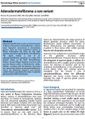 Cover page: Adenodermatofibroma: a rare variant