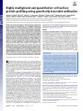 Cover page: Highly multiplexed and quantitative cell-surface protein profiling using genetically barcoded antibodies