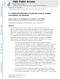 Cover page: A contextual binding theory of episodic memory: systems consolidation reconsidered