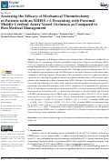 Cover page: Assessing the Efficacy of Mechanical Thrombectomy in Patients with an NIHSS &lt; 6 Presenting with Proximal Middle Cerebral Artery Vessel Occlusion as Compared to Best Medical Management