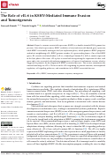 Cover page: The Role of vIL-6 in KSHV-Mediated Immune Evasion and Tumorigenesis