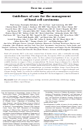 Cover page: Guidelines of care for the management of basal cell carcinoma