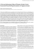 Cover page: A precise retinotopic map of primate striate cortex generated from the representation of angioscotomas