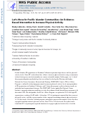 Cover page: Let’s Move for Pacific Islander Communities: an Evidence-Based Intervention to Increase Physical Activity