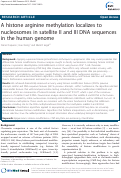 Cover page: A histone arginine methylation localizes to nucleosomes in satellite II and III DNA sequences in the human genome