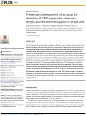 Cover page: Preliminary development of an assay for detection of TERT expression, telomere length, and telomere elongation in single cells