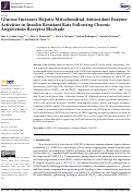 Cover page: Glucose Increases Hepatic Mitochondrial Antioxidant Enzyme Activities in Insulin Resistant Rats Following Chronic Angiotensin Receptor Blockade