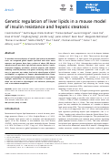 Cover page: Genetic regulation of liver lipids in a mouse model of insulin resistance and hepatic steatosis