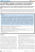 Cover page: The NOD/RIP2 Pathway Is Essential for Host Defenses Against Chlamydophila pneumoniae Lung Infection