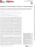 Cover page: Regulation of yeast-to-hyphae transition in Yarrowia lipolytica