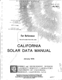 Cover page: CALIFORNIA SOLAR DATA MANUAL