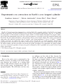 Cover page: Erratum to “Experiments on convection in Earth’s core tangent cylinder” [Earth Planet. Sci. Lett. 212 (2003) 119–134]