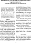 Cover page: Thomas' theorem meets Bayes' rule: a model of the iterated learning of language