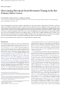Cover page: Dissociating Movement from Movement Timing in the Rat Primary Motor Cortex