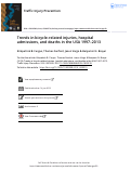 Cover page: Trends in bicycle-related injuries, hospital admissions, and deaths in the USA 1997–2013