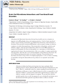 Cover page: Brain–Gut Microbiome Interactions and Functional Bowel Disorders