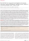 Cover page: The VirS/VirR Two-Component System Regulates the Anaerobic Cytotoxicity, Intestinal Pathogenicity, and Enterotoxemic Lethality of Clostridium perfringens Type C Isolate CN3685