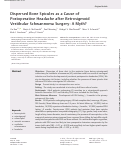 Cover page: Dispersed Bone Spicules as a Cause of Postoperative Headache after Retrosigmoid Vestibular Schwannoma Surgery: A Myth?