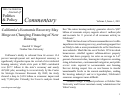 Cover page: California's Economic Recovery May Hinge on Changing Financing for New Housing