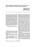 Cover page: Literary Narratives Examining Control, Loss of Control and Illness: Perspectives of Patient, Family and Physician