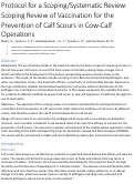 Cover page: Protocol for a Scoping/Systematic Review: Scoping Review of Vaccination for the Prevention of Calf Scours in Cow-Calf Operations