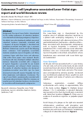 Cover page: Cutaneous T-cell lymphoma-associated Leser-Trélat sign: report and world literature review