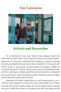 Cover page of Tim Galarneau: Activist and Researcher