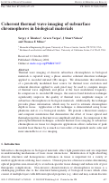 Cover page: Coherent thermal wave imaging of subsurface chromophores in biological materials