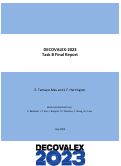 Cover page of DECOVALEX-2023 Task B Final Report