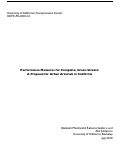 Cover page: Performance Measures for Complete, Green Streets:  A Proposal for Urban Arterials in California