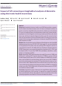 Cover page: Impact of left censoring on longitudinal analyses of dementia using electronic health record data