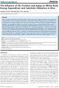 Cover page: The Influence of Shc Proteins and Aging on Whole Body Energy Expenditure and Substrate Utilization in Mice