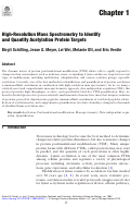 Cover page: High-Resolution Mass Spectrometry to Identify and Quantify Acetylation Protein Targets