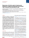 Cover page: Repression of Sox9 by Jag1 Is Continuously Required to Suppress the Default Chondrogenic Fate of Vascular Smooth Muscle Cells