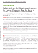 Cover page: Gelatin Methacryloyl Bioadhesive Improves Survival and Reduces Scar Burden in a Mouse Model of Myocardial Infarction