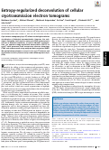 Cover page: Entropy-regularized deconvolution of cellular cryotransmission electron tomograms