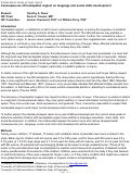 Cover page: Consequences of hemispatial neglect on language and social skills development.