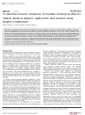 Cover page: A simulation-based evaluation of machine learning models for clinical decision support: application and analysis using hospital readmission.