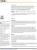 Cover page: Trunk lean mass and its association with 4 different measures of thoracic kyphosis in older community dwelling persons