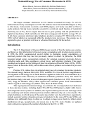 Cover page: National energy use of consumer electronics in 1999