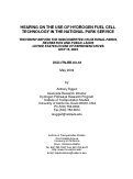 Cover page: Hearing on the Use of Hydrogen Fuel Cell Technology in the National Park Service