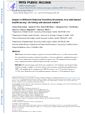 Cover page: Impact of different financial incentive structures on a web-based health survey: do timing and amount matter?