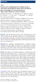 Cover page: POSTNATAL EXPRESSION PATTERN OF HCN CHANNEL ISOFORMS IN THALAMIC NEURONS: RELATIONSHIP TO MATURATION OF THALAMOCORTICAL OSCILLATIONS