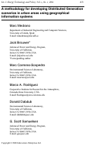 Cover page: A methodology for developing Distributed Generation scenarios in urban areas using geographical information systems