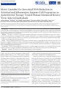 Cover page: Heavy Cannabis Use Associated With Reduction in Activated and Inflammatory Immune Cell Frequencies in Antiretroviral Therapy–Treated Human Immunodeficiency Virus–Infected Individuals