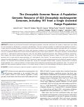 Cover page: The Drosophila Genome Nexus: A Population Genomic Resource of 623 Drosophila melanogaster Genomes, Including 197 from a Single Ancestral Range Population